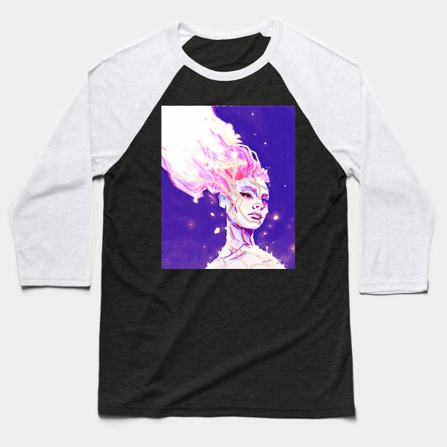 Flame Baseball T-Shirt by PissCharming